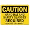 Signmission OSHA Caution Sign, Hard Hat Glasses Shoes, 18in X 12in Rigid Plastic, 12" H, 18" W, Landscape OS-CS-P-1218-L-19181 - alternate 1
